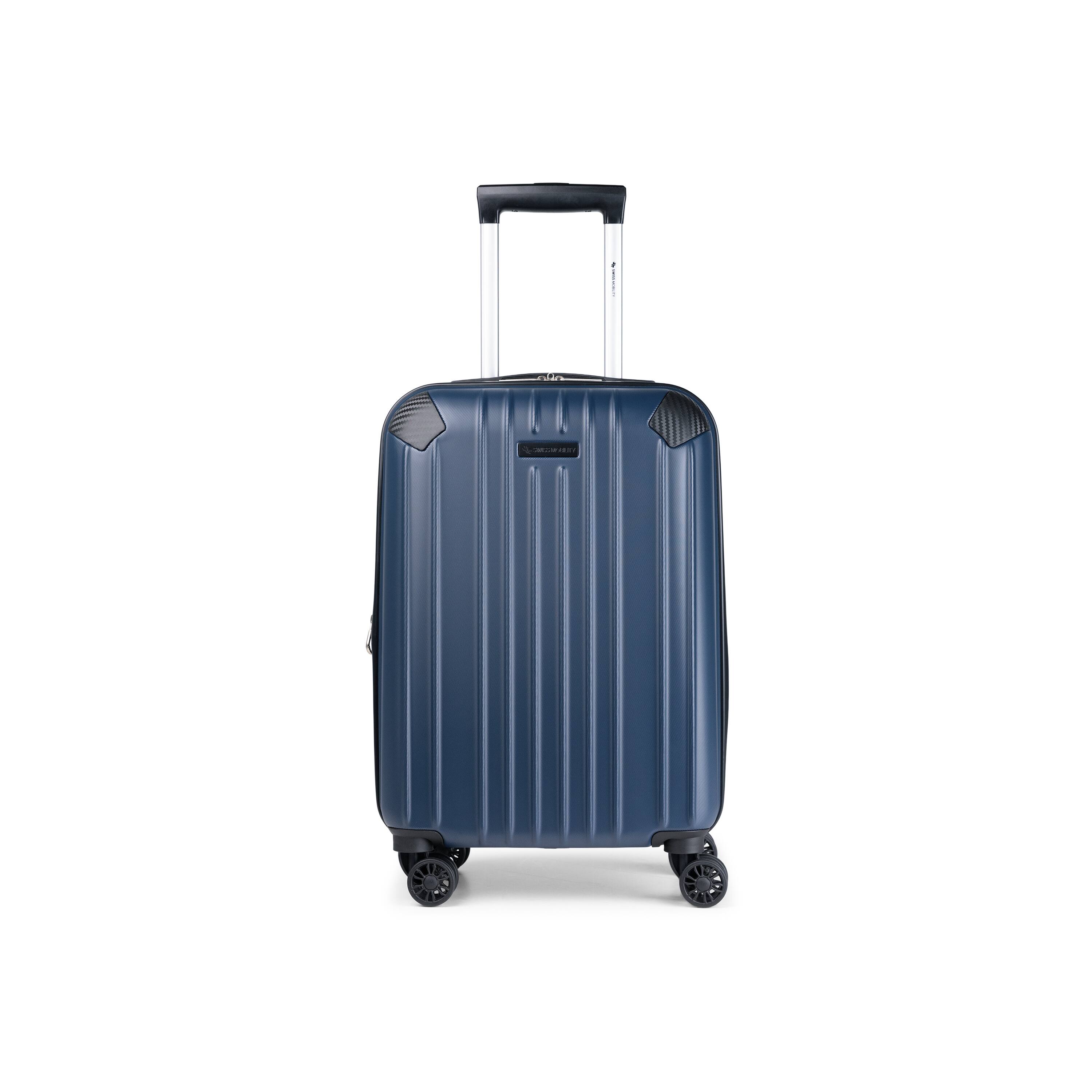 Left. Swiss Mobility - Swiss Mobility PVG 3 piece Hardside Luggage set - BLUE.