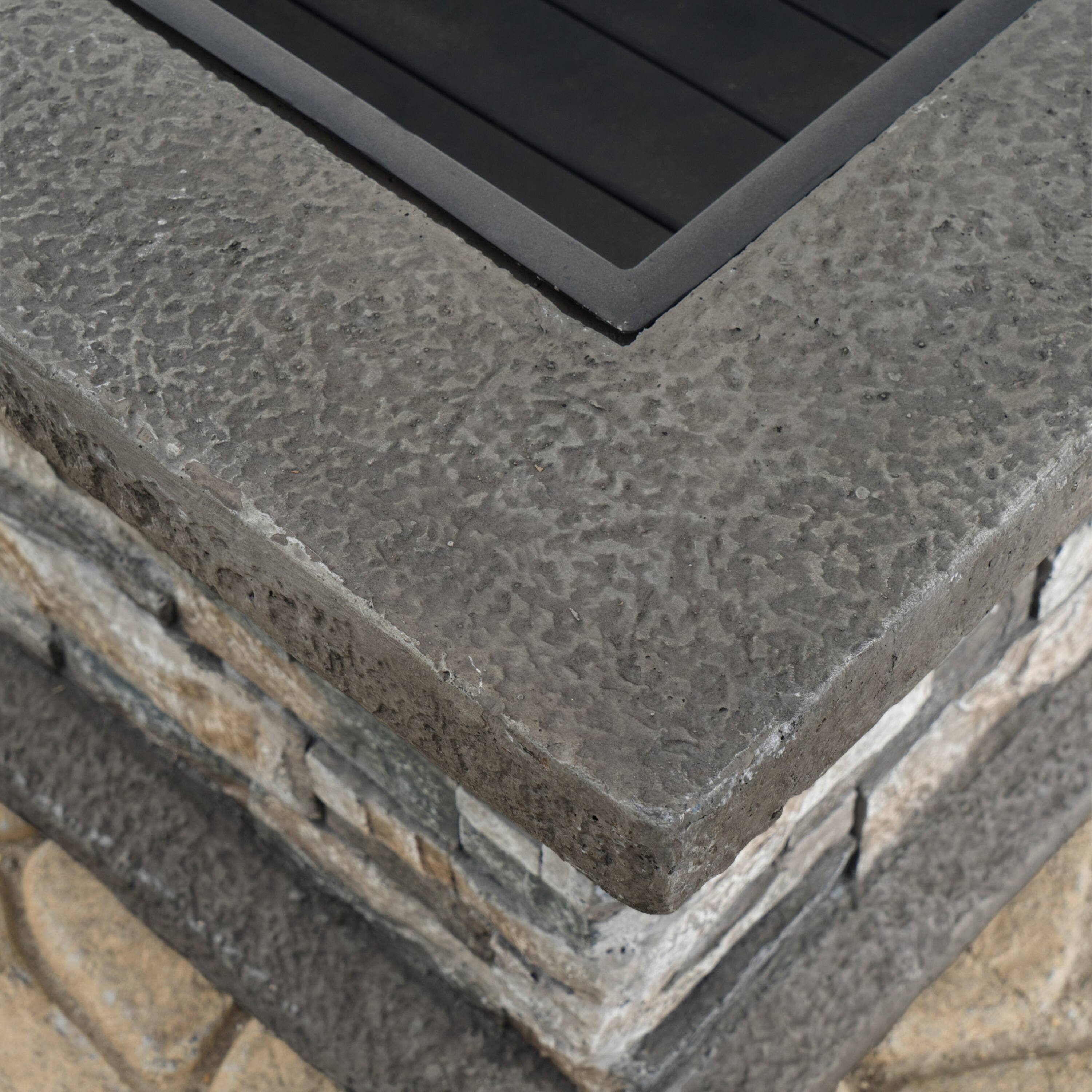 Alt View 5. Mondawe - 28" Square MgO Fire Pit - Gray.