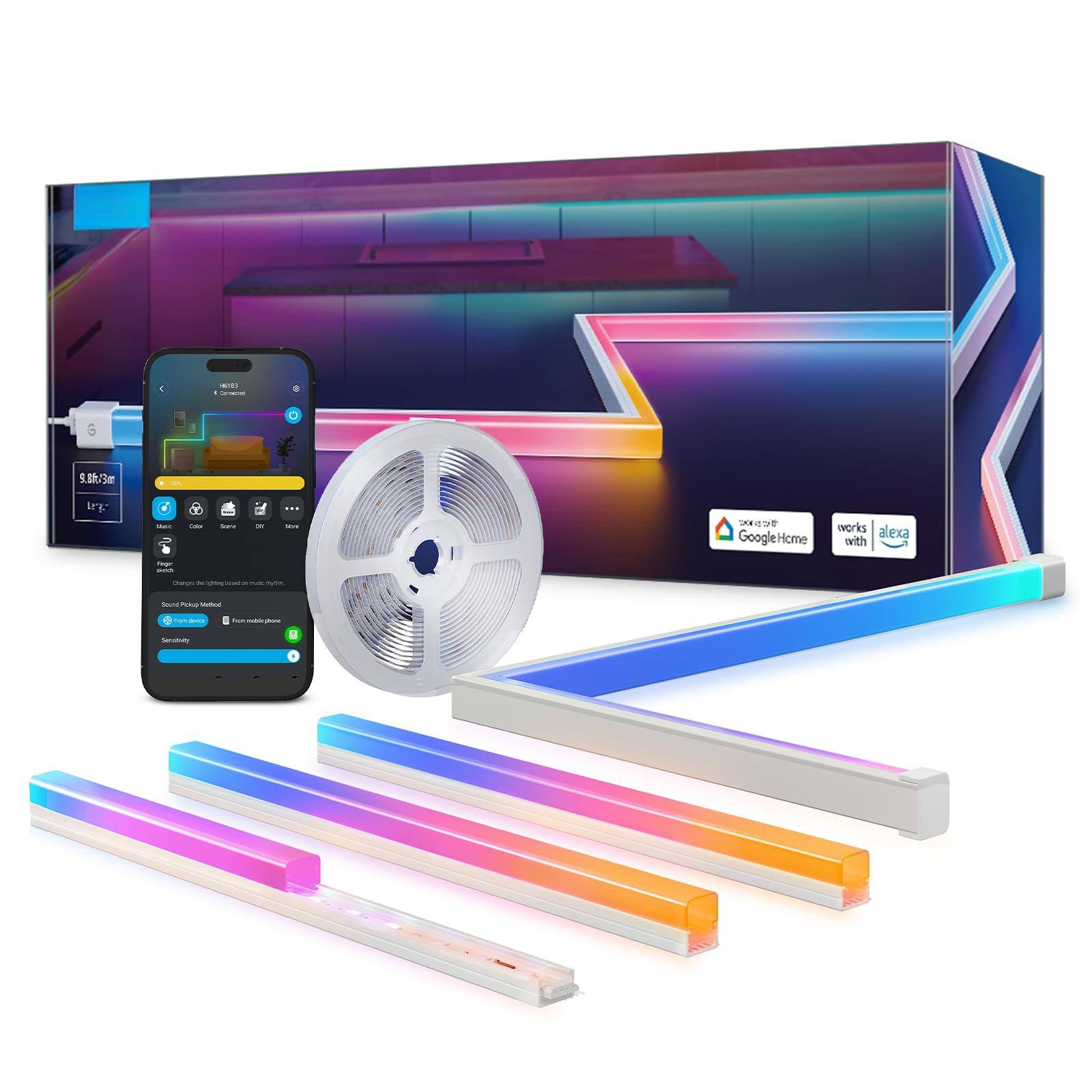 Stylel Star - LED Lights Smart RGB Strip for Bedroom - Smart RGB LED Strip Lights with App Control & Music Sync