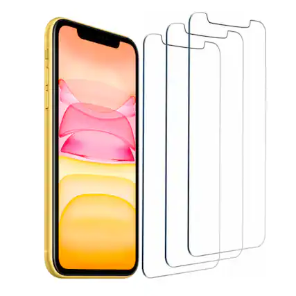 Front. Qixxronics - 3Pcs Tempered Glass Screen Protector For iPhone 12 Pro, Glass Film Cover for iPhone 12 Pro Screen Protector (6.1" Inch) - Clear.