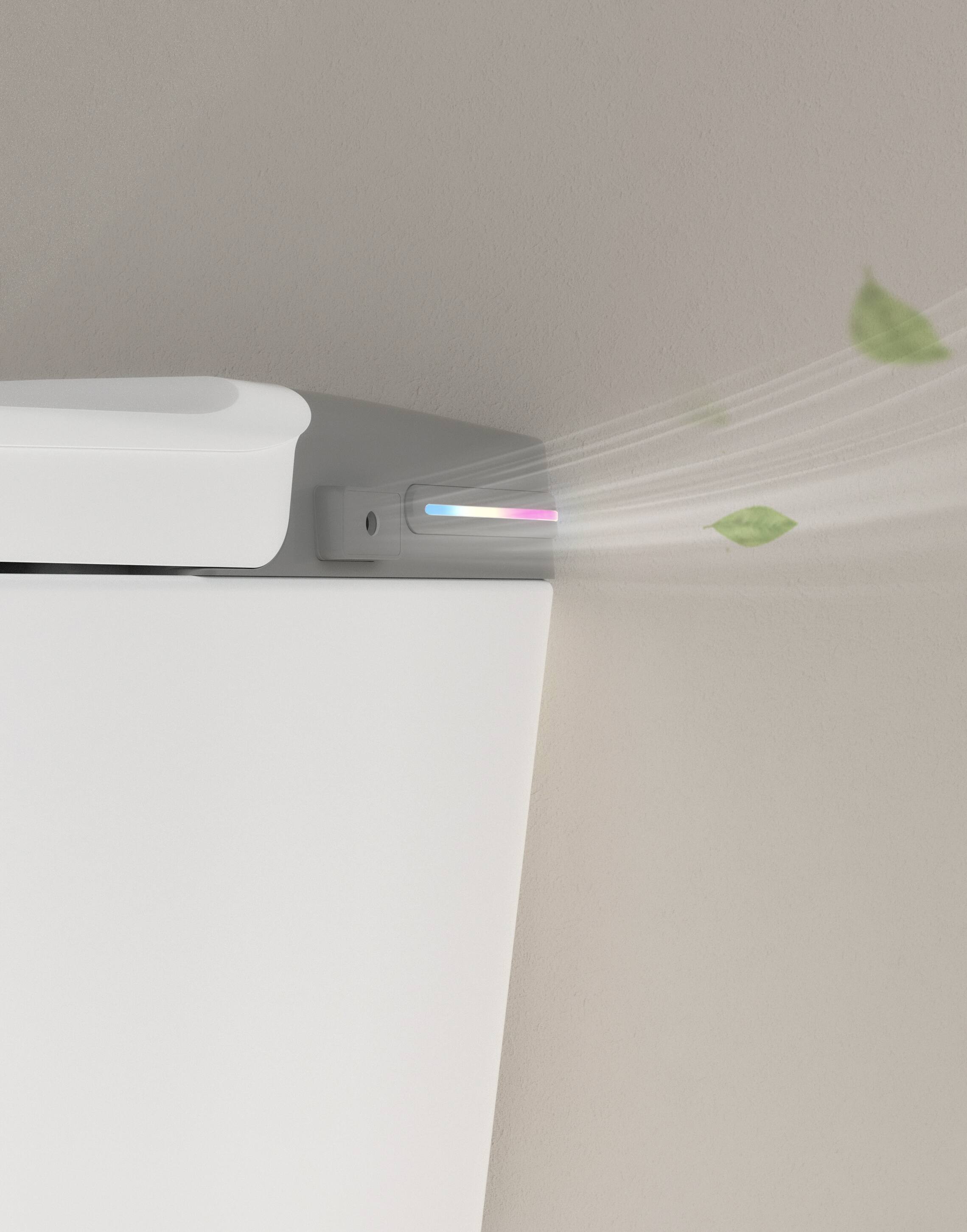 Alt View 6. Tiramisubest - Smart Bidet Toilet with Remote,Tankless Toilet with LED Display,Auto Open/Auto Heated,Warm Water And Dry,Off Seat Flush - White.