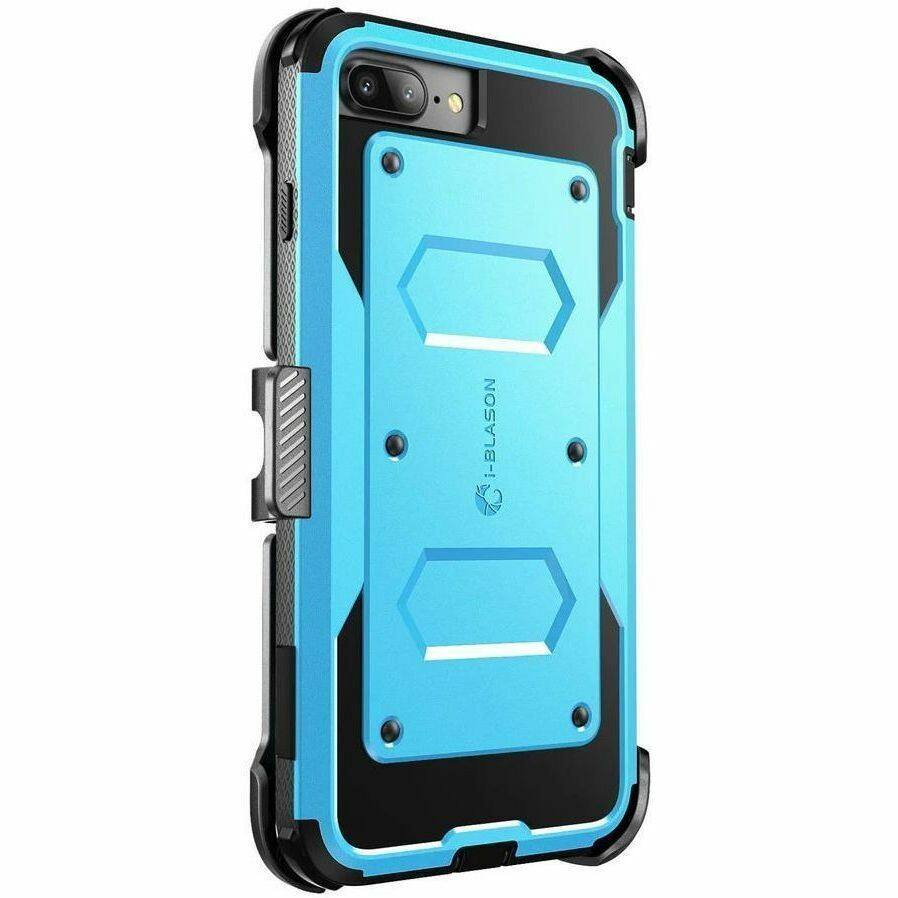 Alt View 5. i-Blason - i-Blason Armorbox Rugged Carrying Case (Holster) Apple iPhone 7 Plus, iPhone 8 Plus Smartphone - Drop Resistant, Bump - Blue.