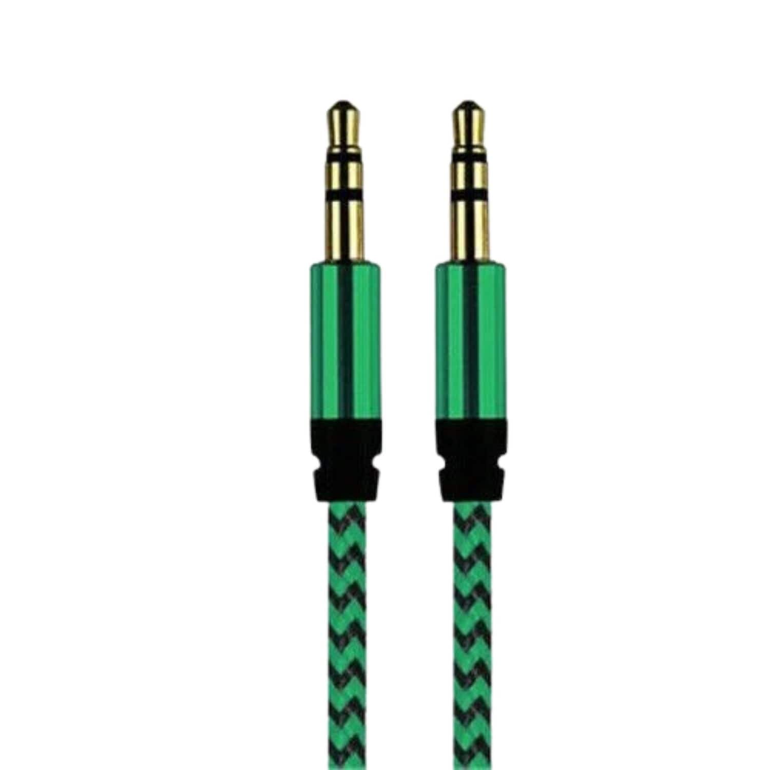 Home Collection - 2pcs Green 3.5mm AUX Stereo Audio Cable – Male to Male Jack Cord