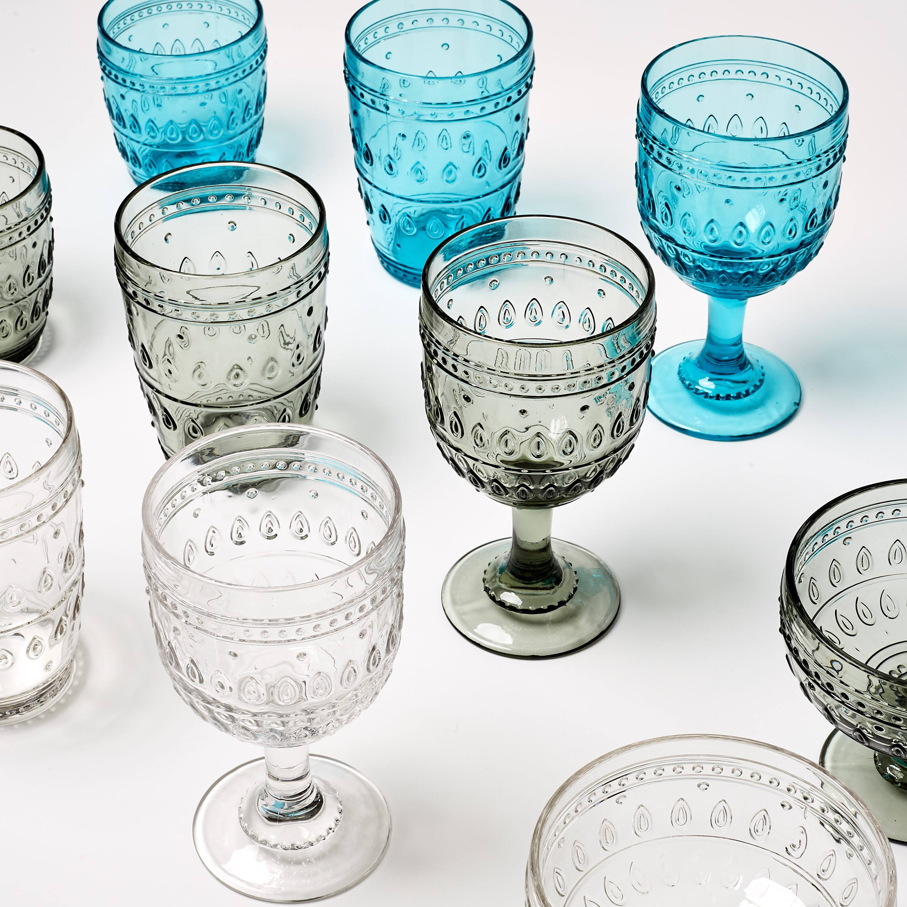 Alt View 1. Euro Ceramica Home - Fez 4 Piece Wine Goblet Set - Grey - Grey.