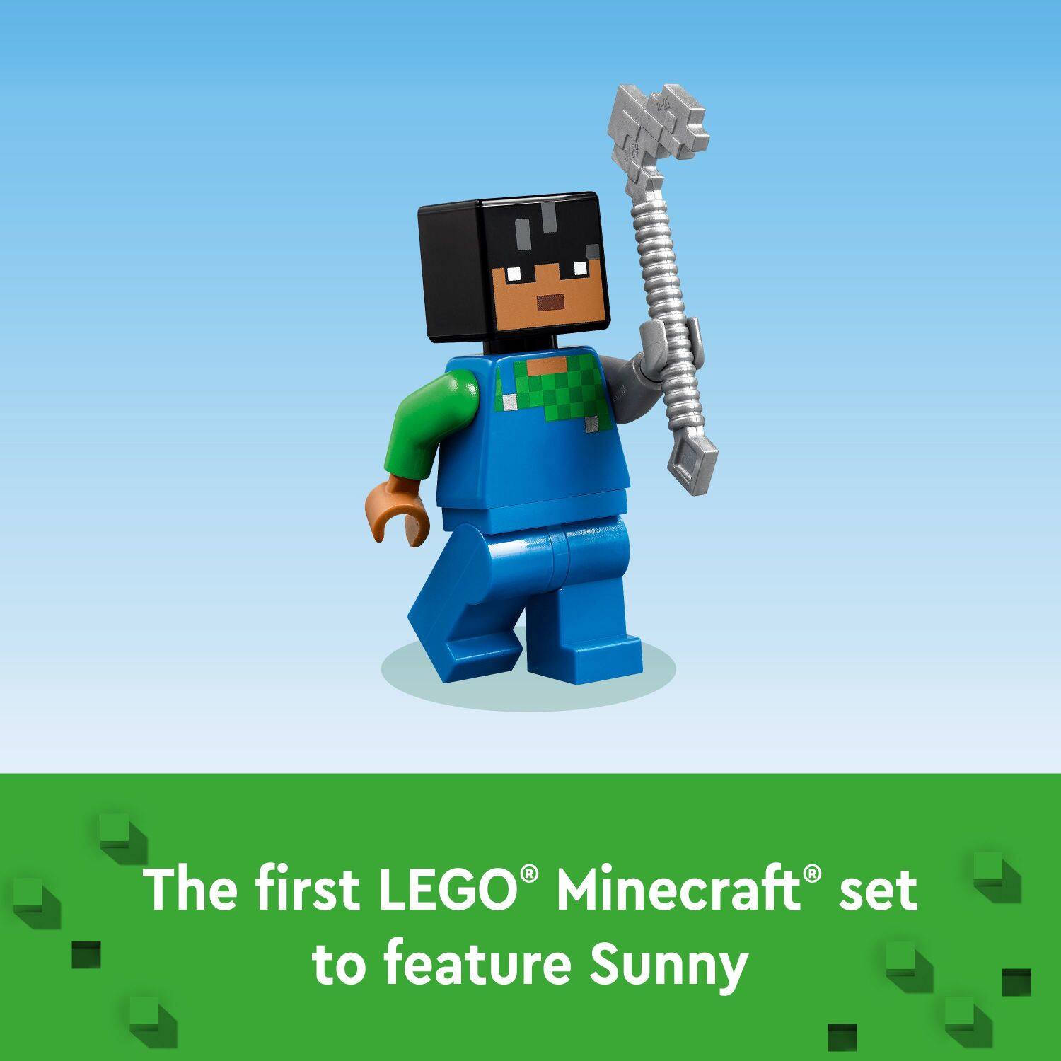 The first LEGO Minecraft set to feature Sunny.