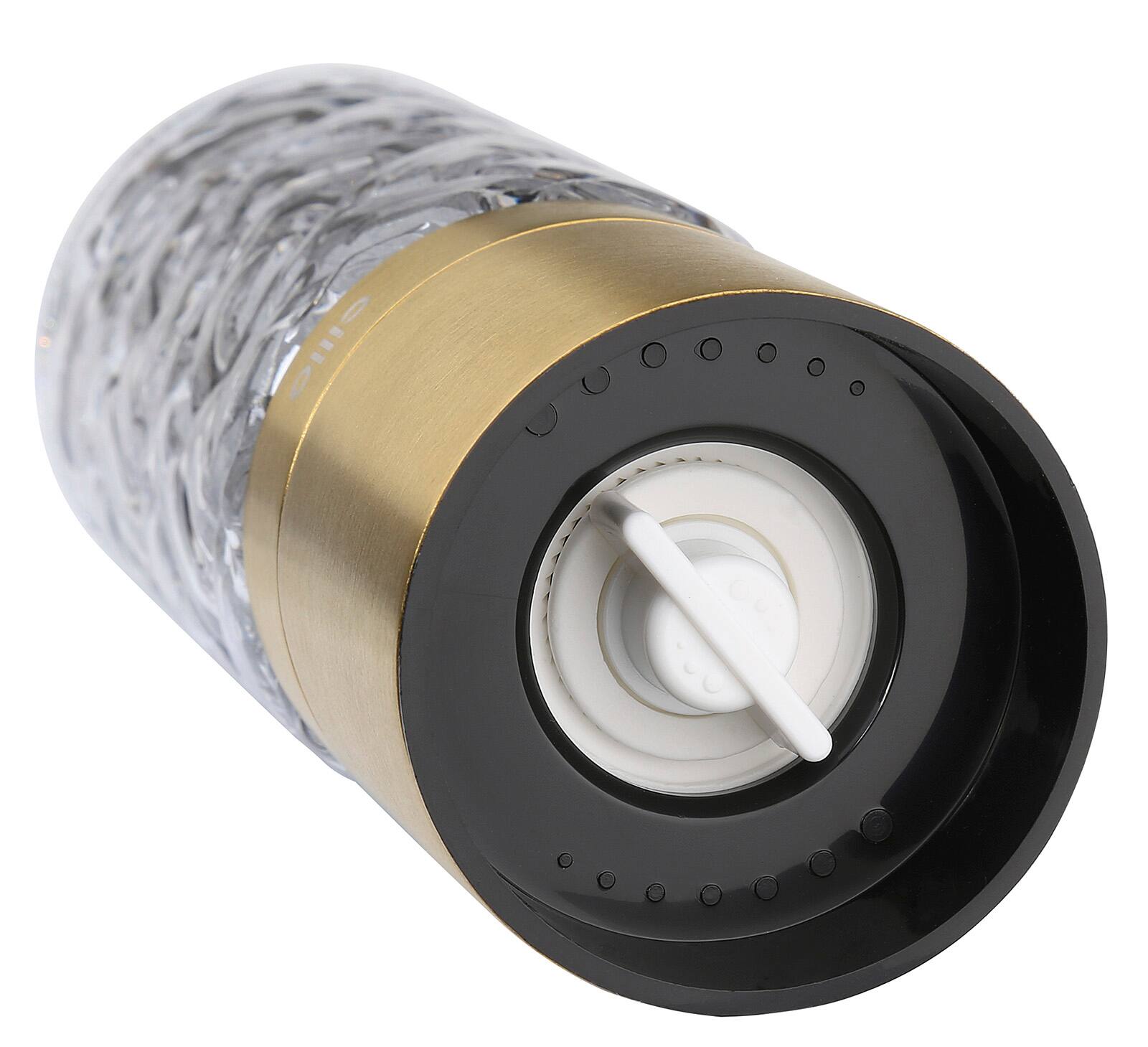 Alt View 1. Cilio - Cristallo Salt or Pepper Mill 2 Piece Set, Gold - Gold.