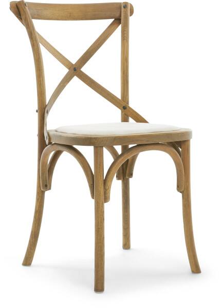 Back. Finch - Finch Elmhurst Cross Back Dining Chair, Set of 2, Cream - Cream.