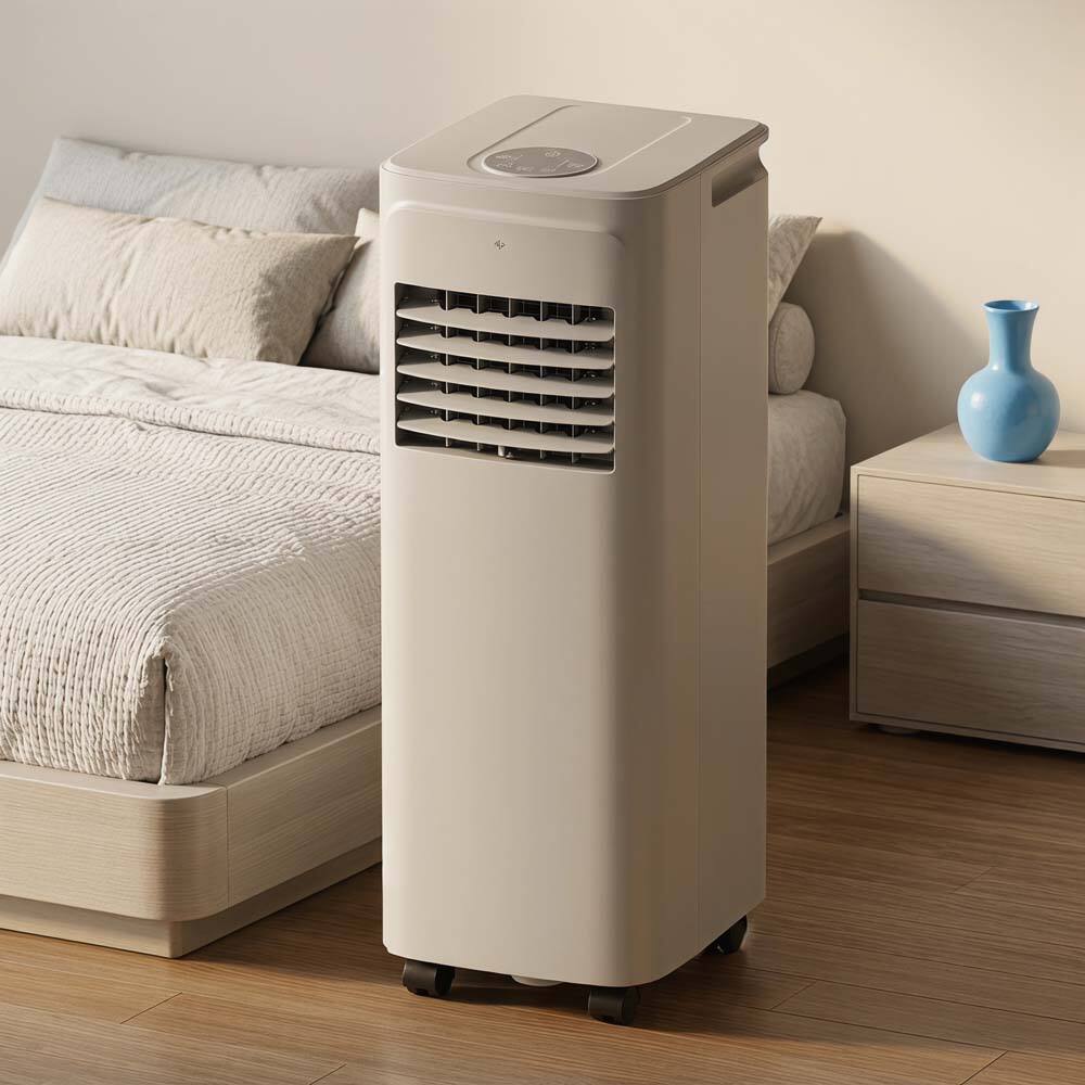 Back. Airplus - 12000 BTU Portable Air Conditioner Cools 230 Sq. Ft. with Heater and Dehumidifier, Remote in White.