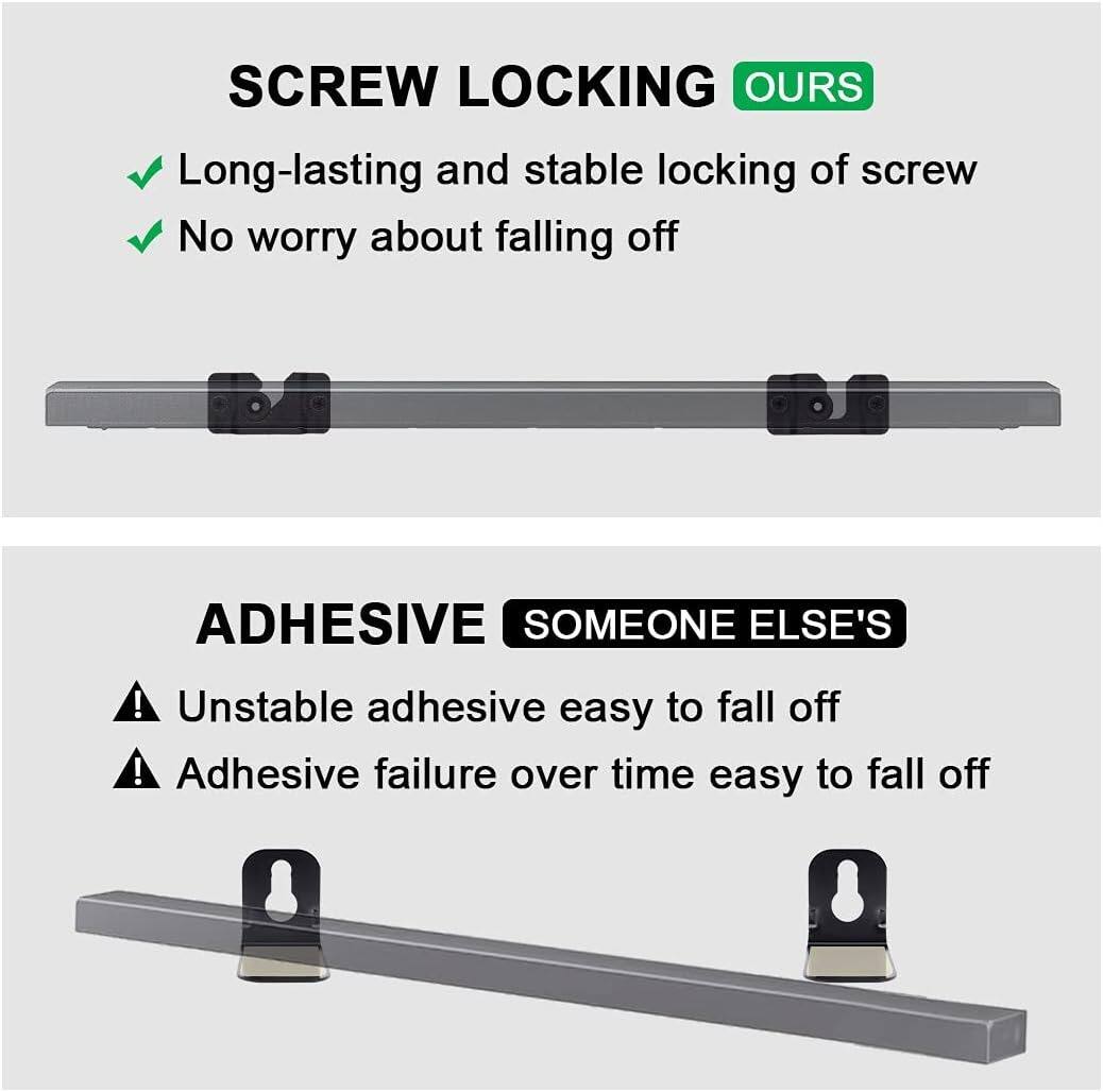 **SCREW LOCKING**  
OURS  
- Long-lasting and stable locking of screw  
- No worry about falling off  

**ADHESIVE**  
SOMEONE ELSE'S  
- Unstable adhesive easy to fall off  
- Adhesive failure over time easy to fall off