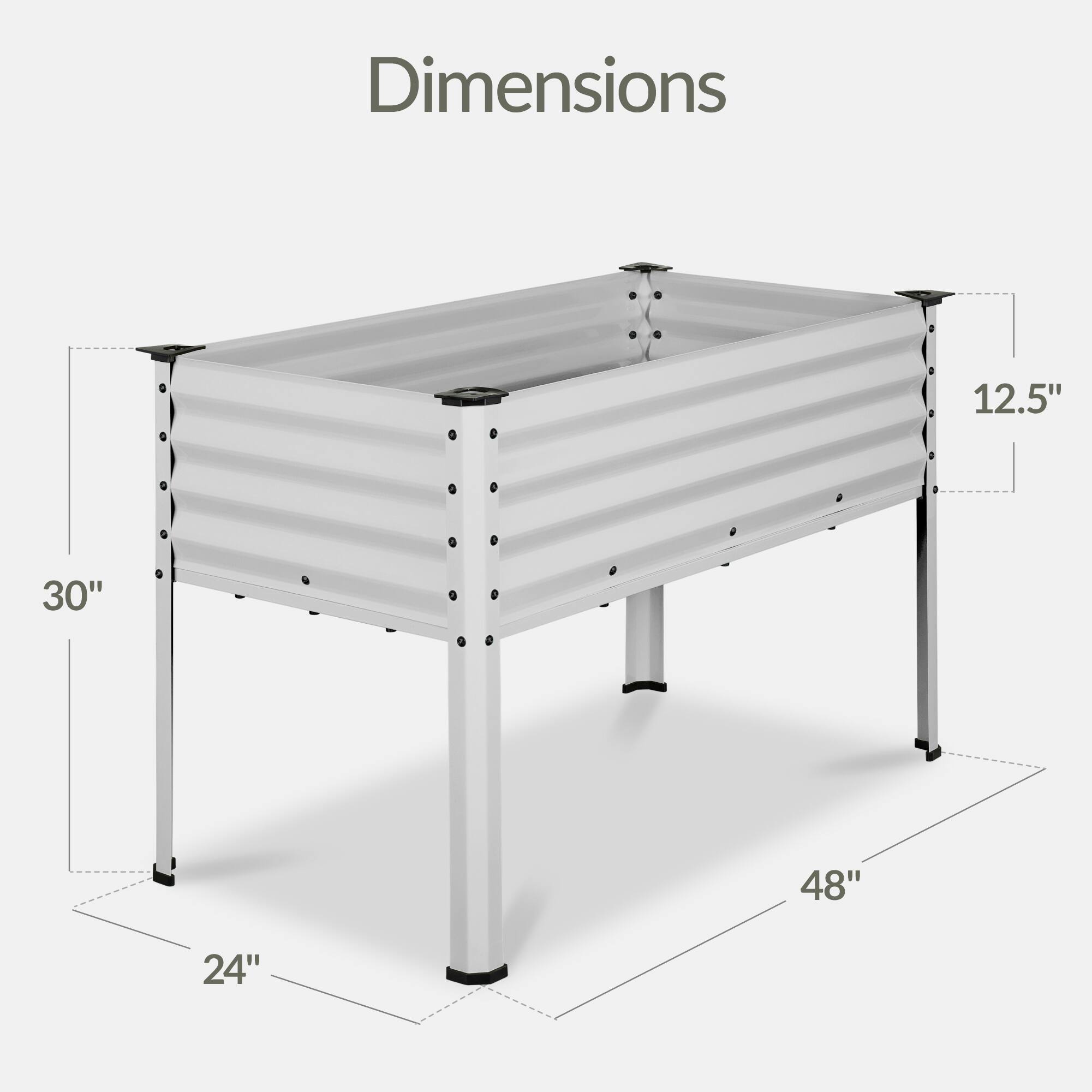 Dimensions: 12.5" x 30" x 48" x 24"