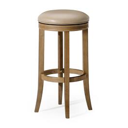 Maven Lane - 31" Eva Bar Stool Finish with Vegan Leather - Weathered Oak