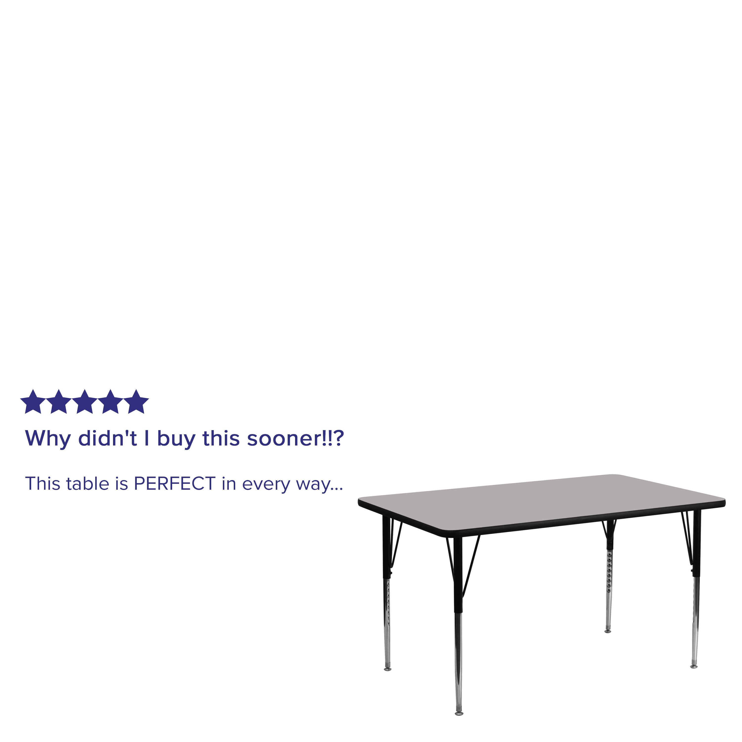 Why didn't I buy this sooner!?!  
This table is PERFECT in every way...