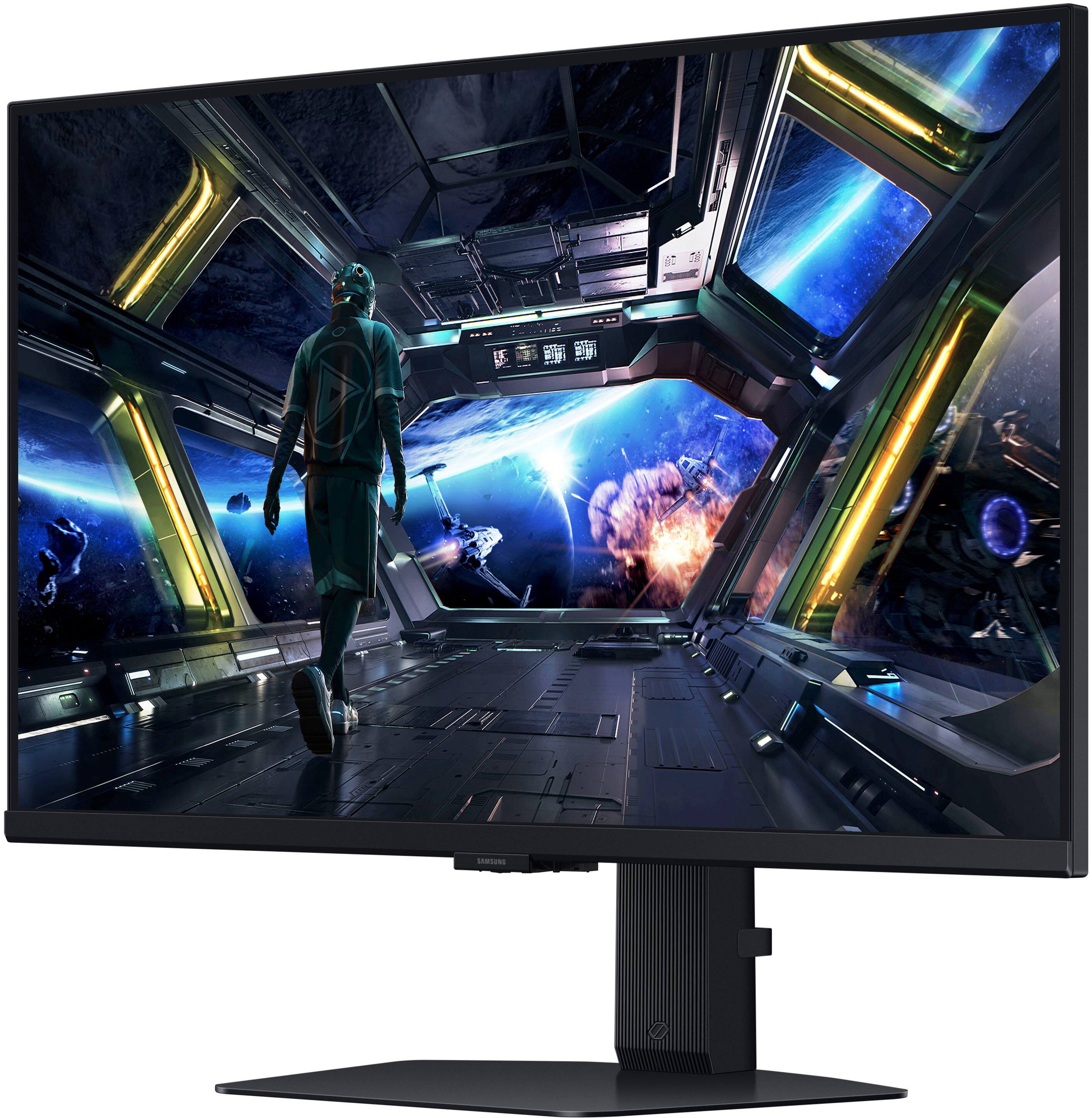 Alt View 14. Samsung - 27" Odyssey G7 (G70D) 4K UHD IPS AMD FreeSync Premium Pro and G-Sync Compatible Smart Gaming Monitor with HDR400 - Black.