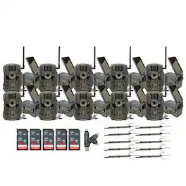 Stealth Cam - Fusion Max 36MP w/ 80ft Detection & Solar Power Stick 32GB (10 Pack)