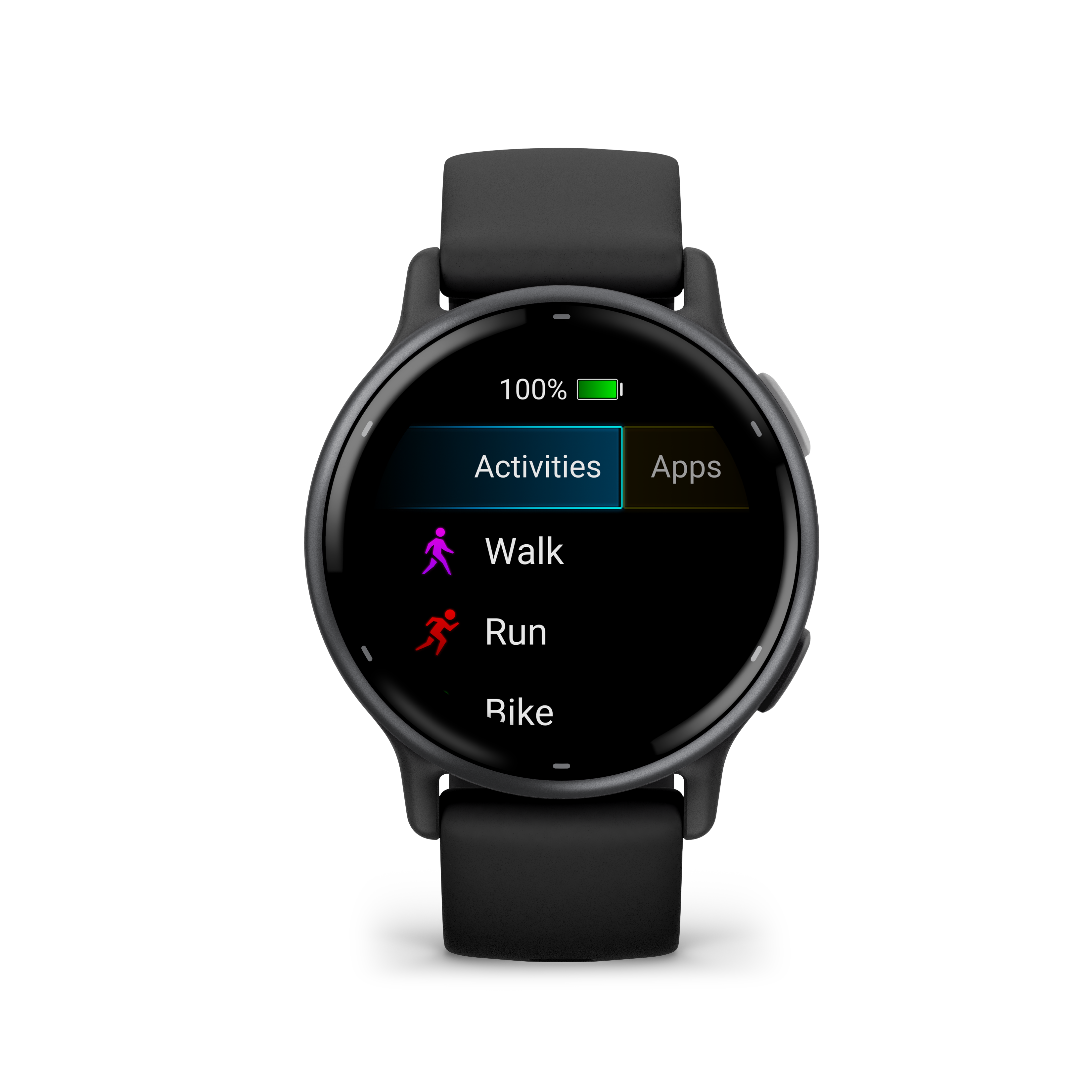 100% Activities Apps  
Walk  
Run  
Ride