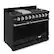 Left. Thor Kitchen - Gordon Ramsay Series by Thor Kitchen 6.8 Cu. Ft Freestanding Gas Range with Stainless Steel Hardware - Black.
