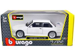 1988 BMW 3 Series M3 E30 1/24 Diecast Model Car by Bburago - White