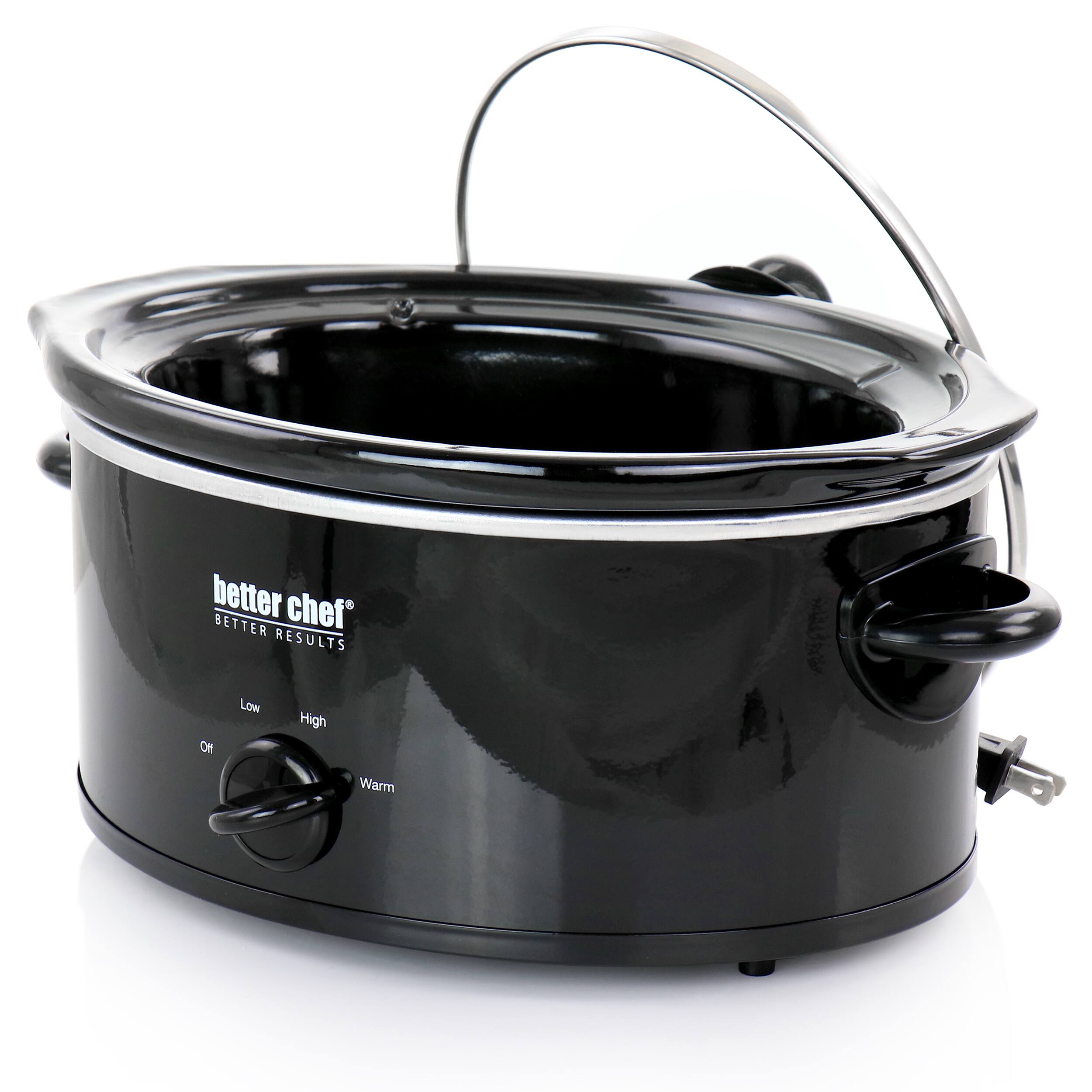 Better Chef - 3 Quart Oval Slow Cooker with Removable Stoneware Crock - Thumbnail 3