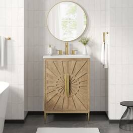 Awaken 24" Bathroom Vanity by Modway - Oak White
