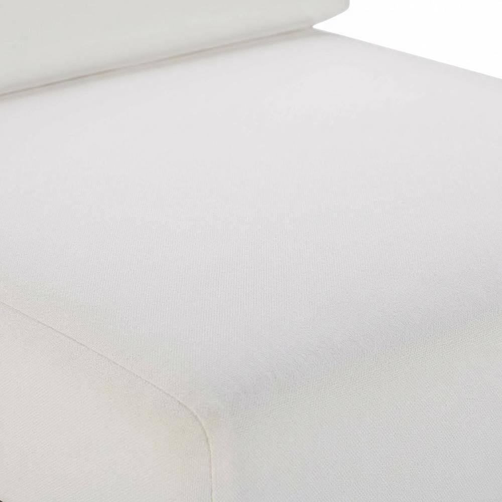 Alt View 1. Outdoor Escape - Outdoor Patio Teak Wood Right-Arm Lounge Chair With Comfortable Armrest - White.