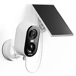 Kiwibit - Solar Security Cameras Wireless Outdoor, 2K Magnetic Installation Battery Powered Camera with Smart AI PIR Motion Detect - White