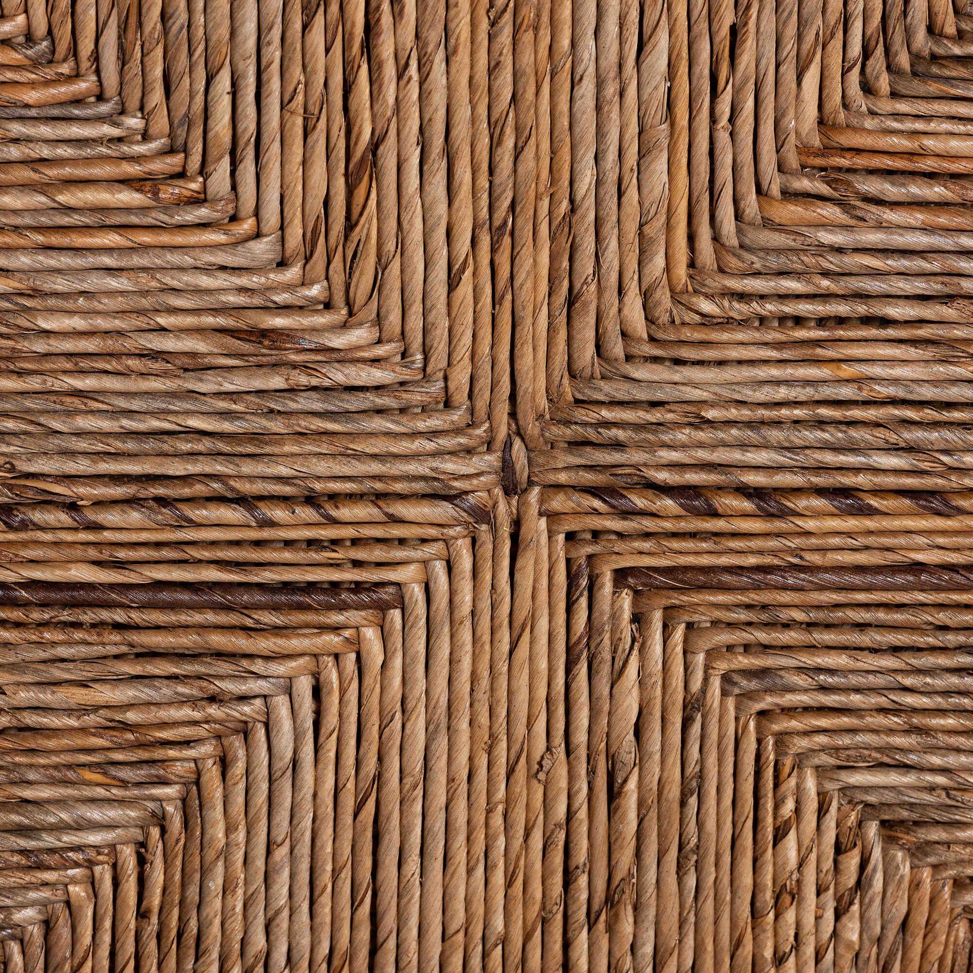 Alt View 2. bali & pari - Cordoba Bohemian Natural Seagrass and Mahogany Wood 2-Piece Counter Stool Set - Natural Seagrass/Teak.