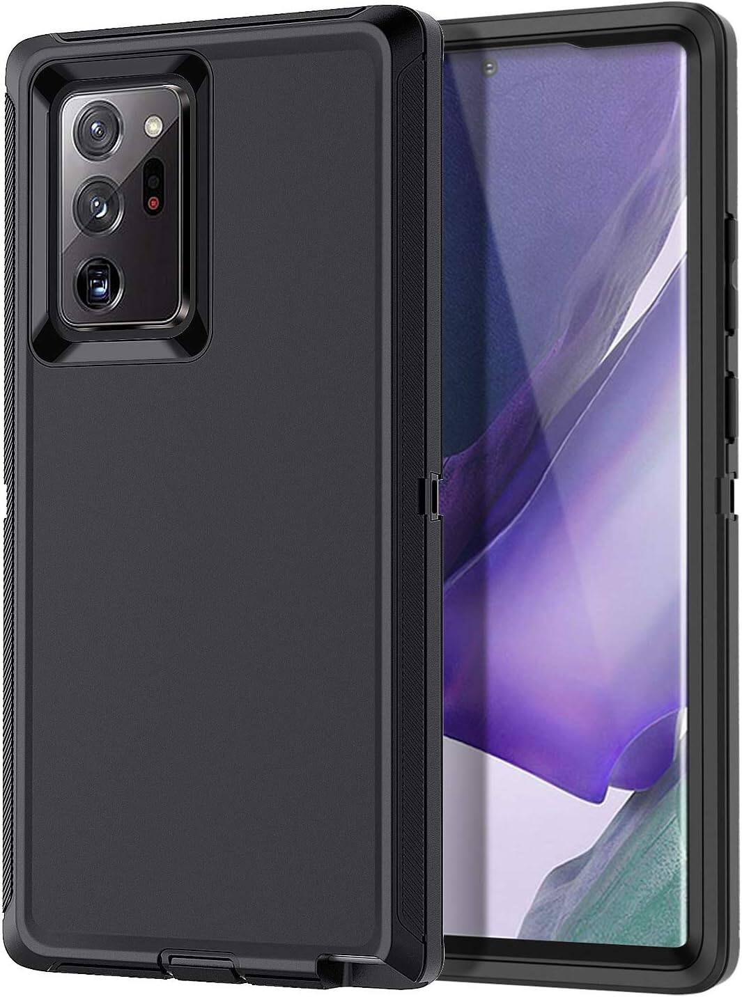 Entronix - Heavy Duty Case for Samsung Galaxy Note 20 Ultra – Ultimate Triple-Layer Protection - Black