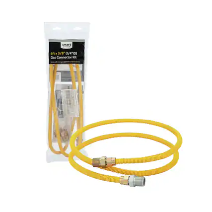 smart CHOICE
6ft x 3/8" (1/4"ID) Gas Connector Kit
Works with most gas appliances up to 120,000 BTU