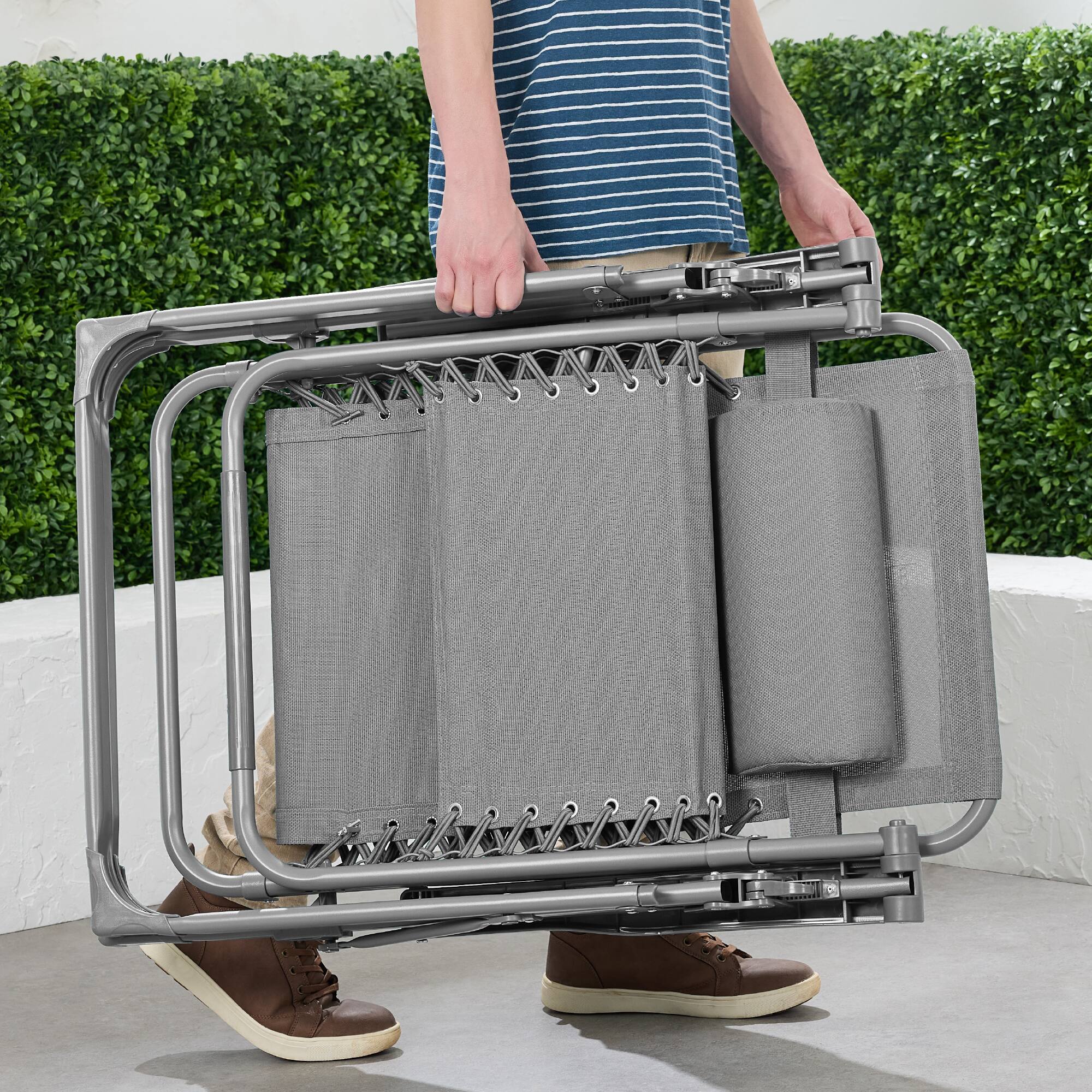 Alt View 2. Best Choice Products - Best Choice Products Monochromatic Zero Gravity Chair, Folding Patio Recliner w/Side Tray, Headrest - Dove Gray - Dove Gray.