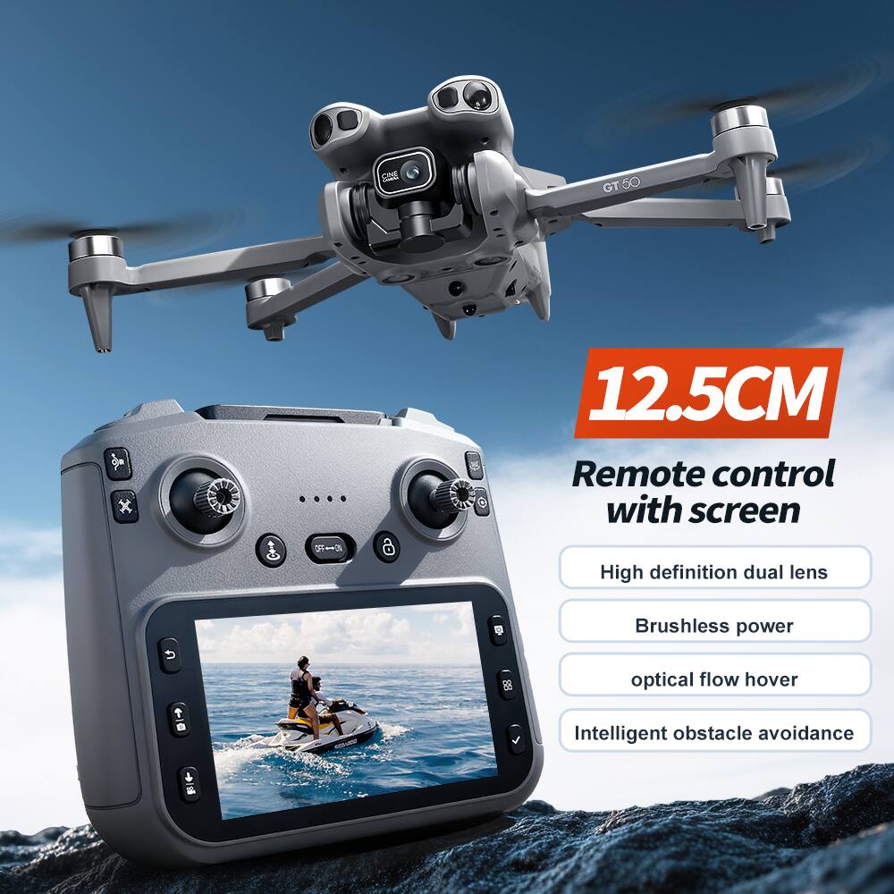 Sod GT 50 F  
3 6 12.5CM  
Remote control with screen  
High definition dual lens  
B8 Brushless power  
Optical flow hover  
Intelligent obstacle avoidance