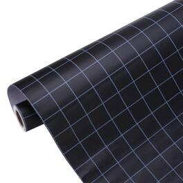 Unique Bargains - Plaid Wallpaper 23.6x197" Checkered Gingham Self-Adhesive Vinyl Waterproof for Bedroom, Living Room, Kitchen - Gray