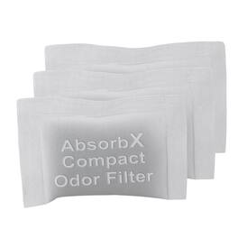 iTouchless - AbsorbX Compact Odor Filters (3-Pack) - White