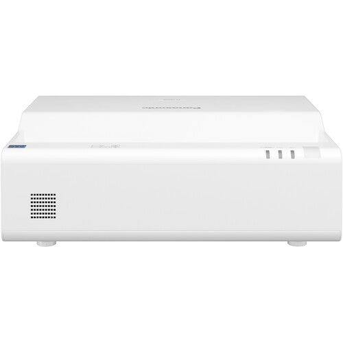 Angle. Panasonic - Panasonic PT-CMZ50 Ultra Short Throw 3LCD Projector - 16:10 - Ceiling Mountable, Wall Mountable - White - Front, Rear - White.