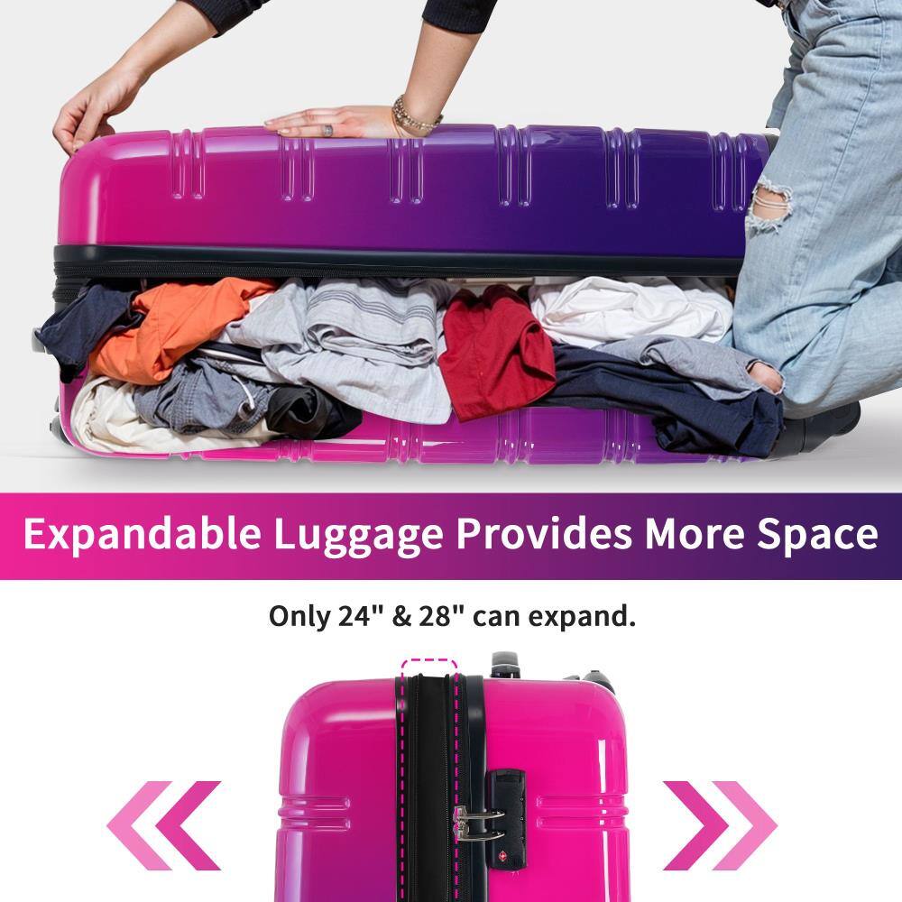 Expandable Luggage Provides More Space  
Only 24" & 28" can expand.