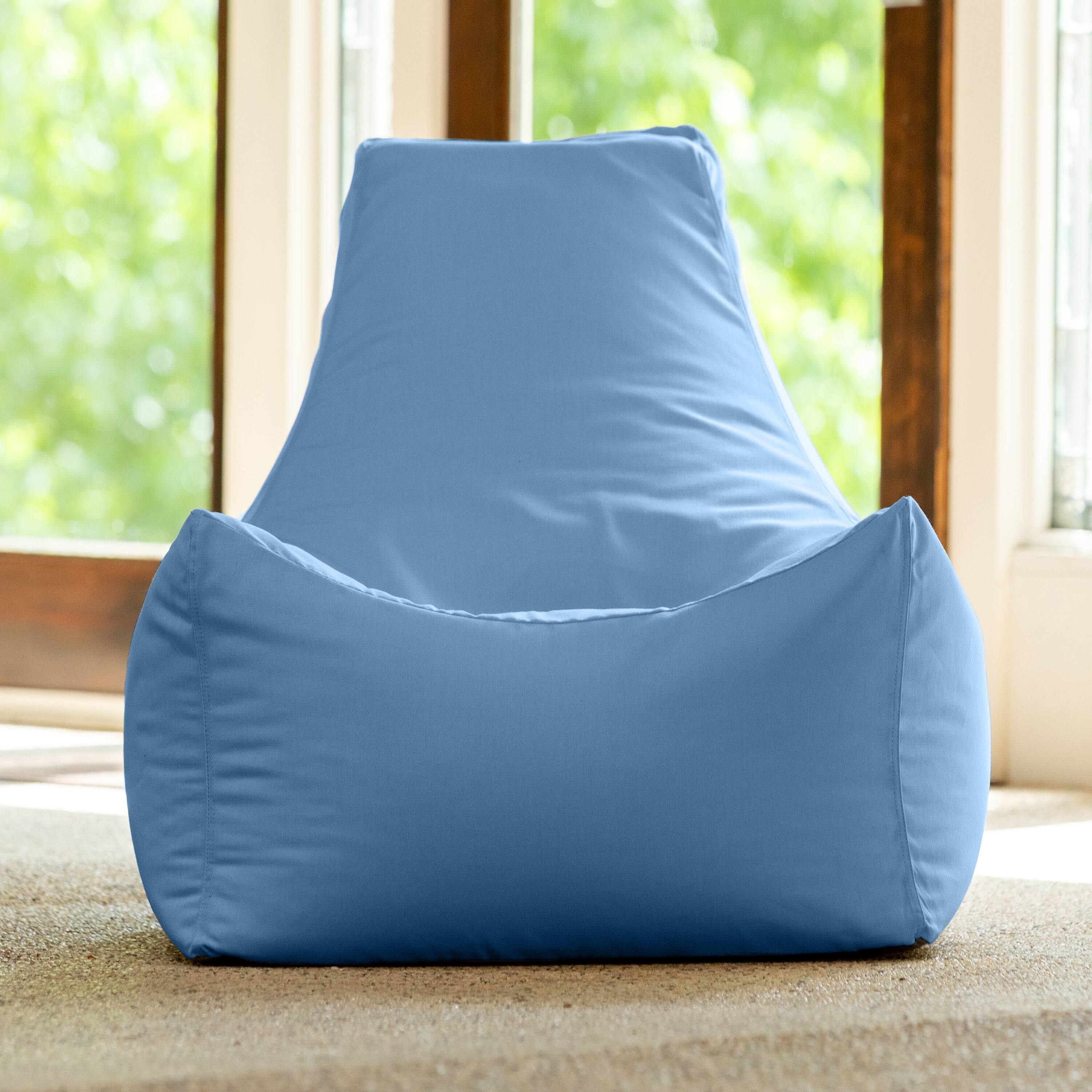 Back. Jaxx - Jaxx Juniper Outdoor Bean Bag Patio Chair & Poolside Lounge, Ocean Blue - Ocean Blue.