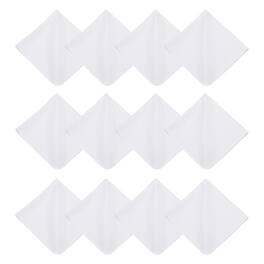 Unique Bargains - 12pcs Microfiber Cleaning Cloth 12x12 inch for Glasses Screens Phones Lenses - Natural White