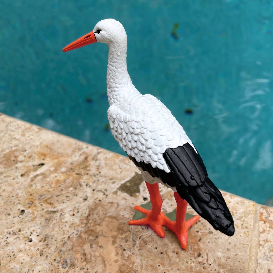 Alt View 1. Safari Ltd. - Stork Toy Figurine.