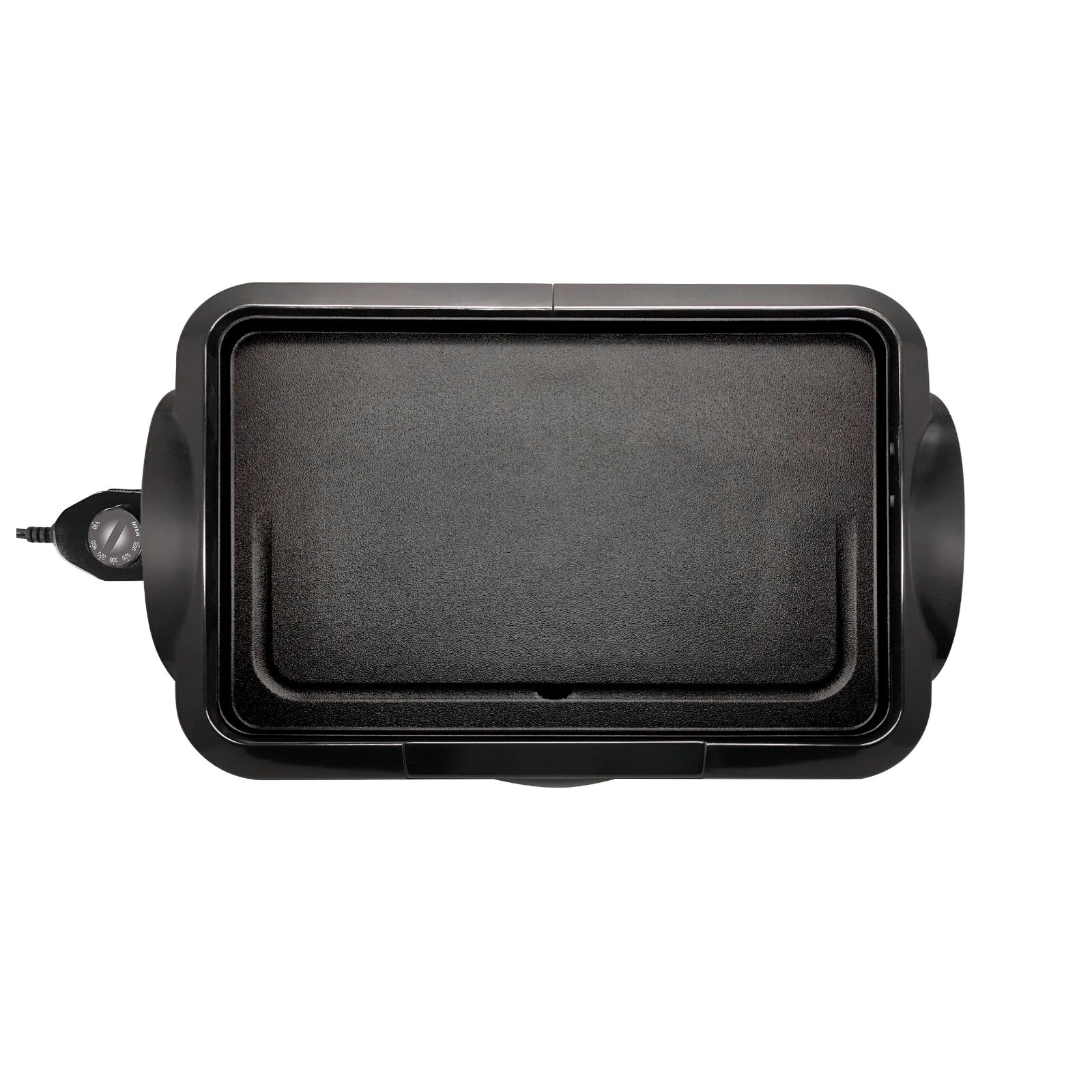 Lumme - 12-Inch Electric Griddle 1500W Nonstick Indoor Grill Adjustable Temp Removable Drip Tray - Black