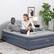 Alt View 6. Bestway - Bestway Tritech LoungeLux Headboard 33" Queen Air Mattress with Built-in AC Pump - Gray.