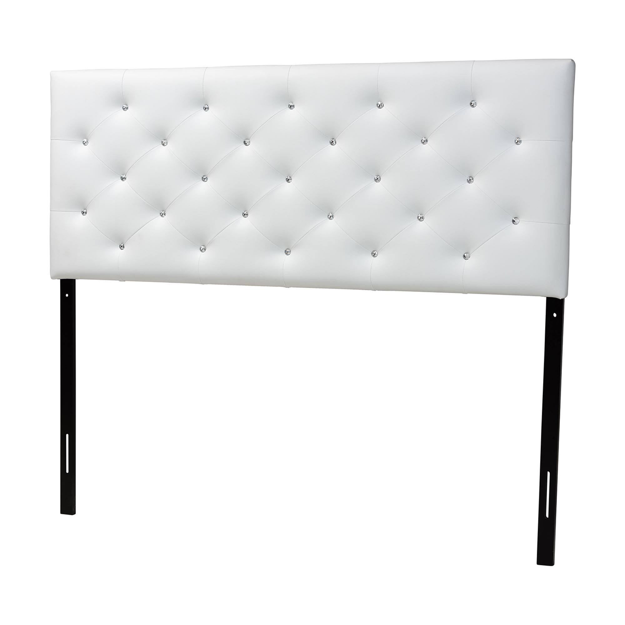 Baxton Studio - Viviana Modern and Contemporary Faux Leather Upholstered Button-tufted Queen Size Headboard - White price history on PriceWatchPro
