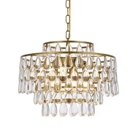 Elegant Lighting - Mila 18 inch pendant in - Brass