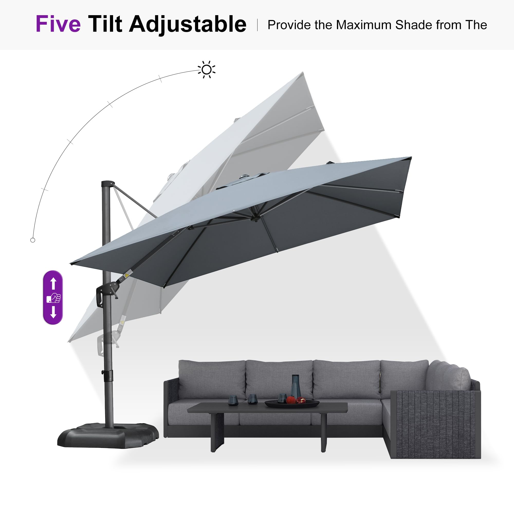 Five Tilt Adjustable | Provide the Maximum Shade from The Sun
