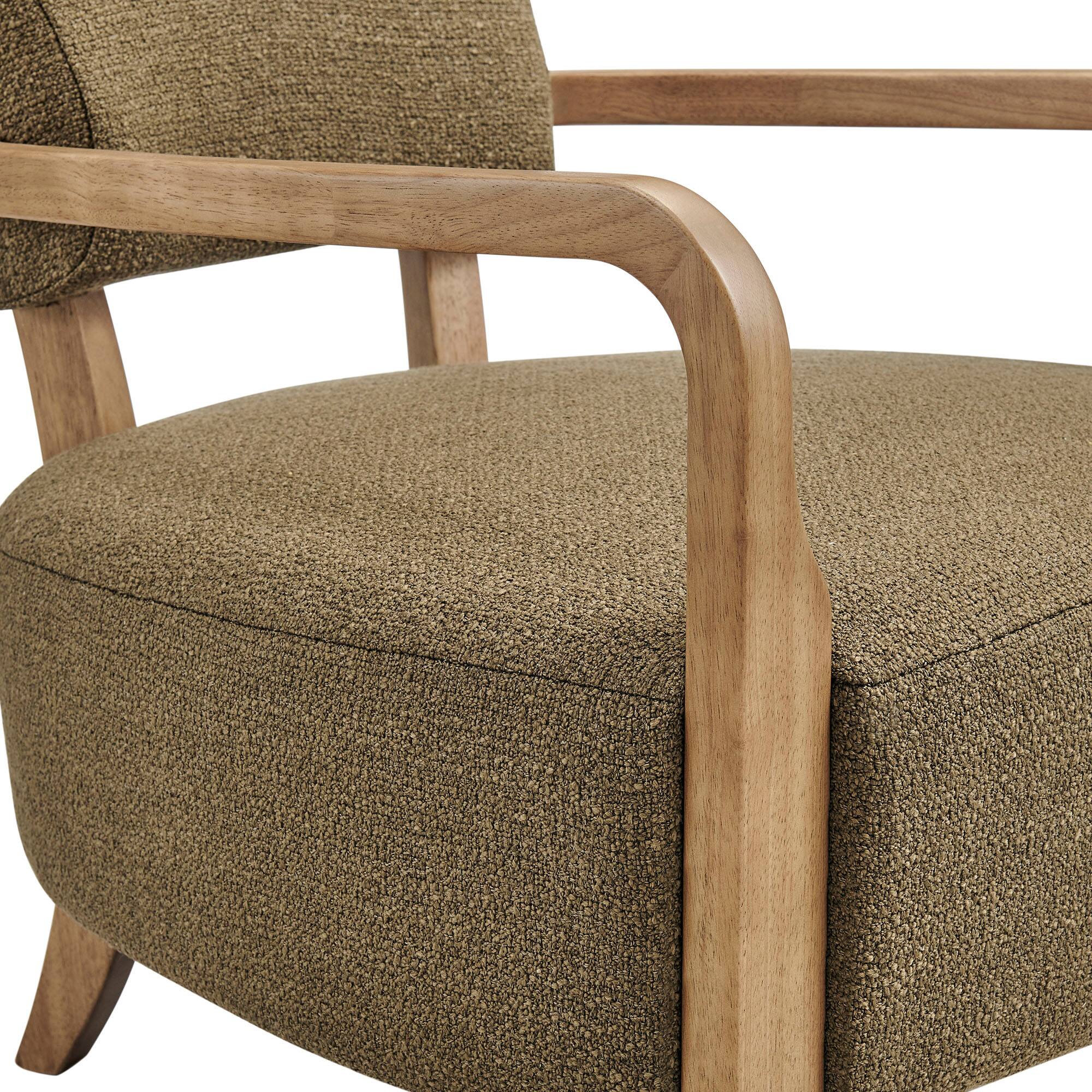 Alt View 5. Modway - Zinnia Linen Blend Accent Chair by Modway - Olive.
