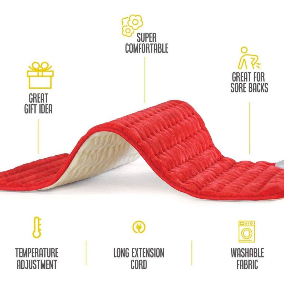 - SUPER COMFORTABLE
- GREAT GIFT IDEA
- GREAT FOR SORE BACKS
- TEMPERATURE ADJUSTMENT
- LONG EXTENSION CORD
- WASHABLE FABRIC