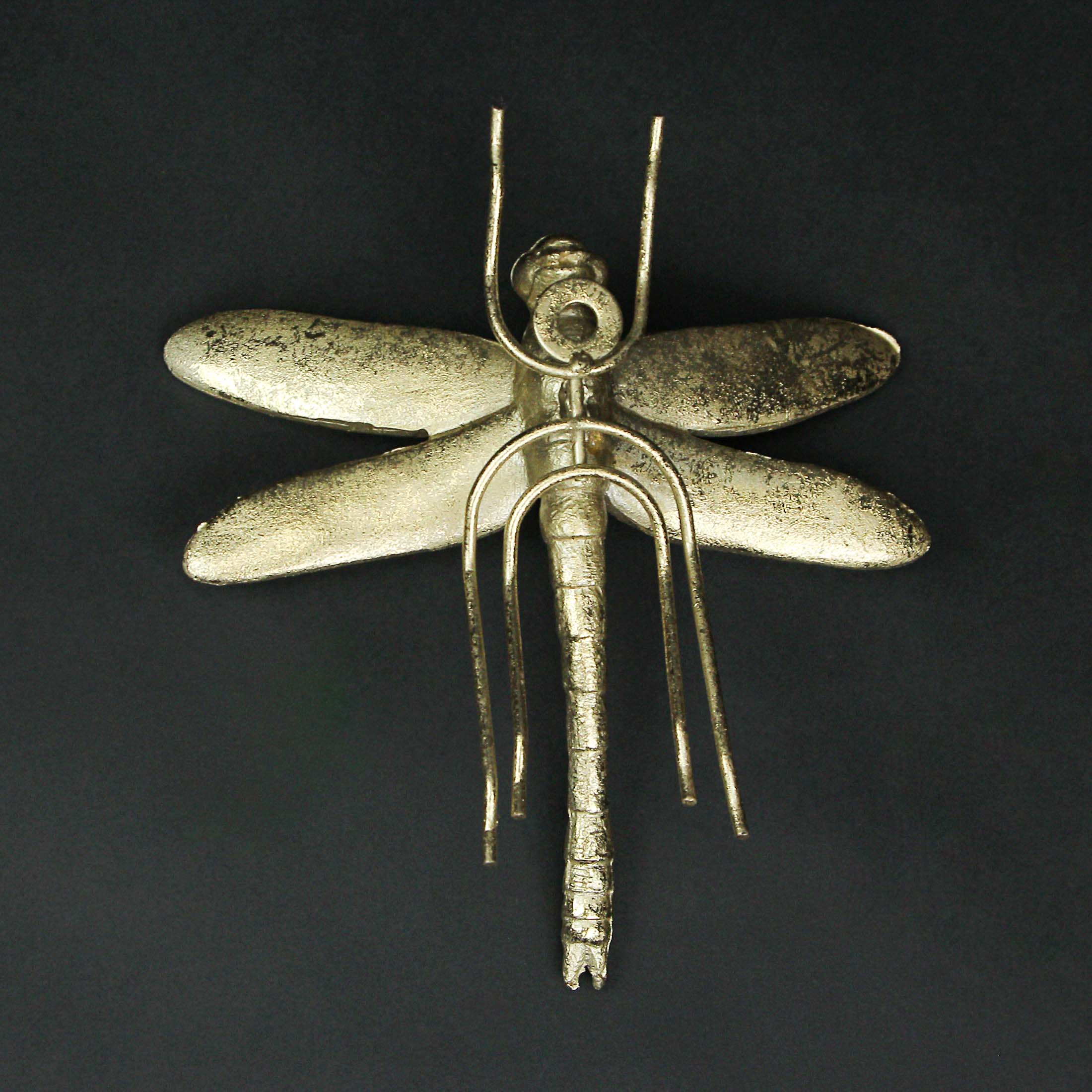 Alt View 3. Contrast Inc. - 7 Inch Resin Gold Dragonfly Painted Sculpture Wall Art Home Decor Hanging Statue - Gold.