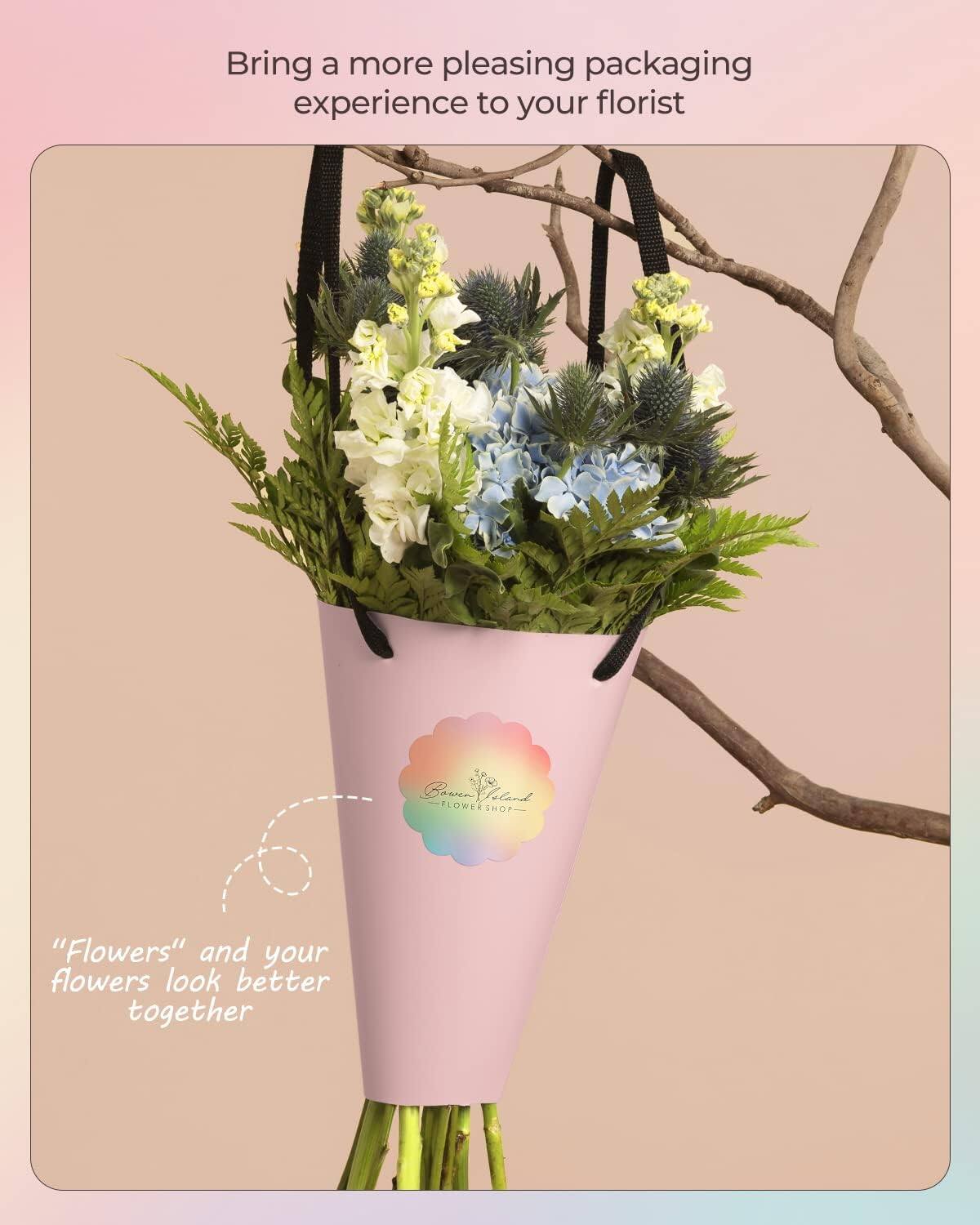 Bring a more pleasing packaging experience to your florist

"Flowers" and your flowers look better together

Cawen Hlnd land BLOWER SHOP