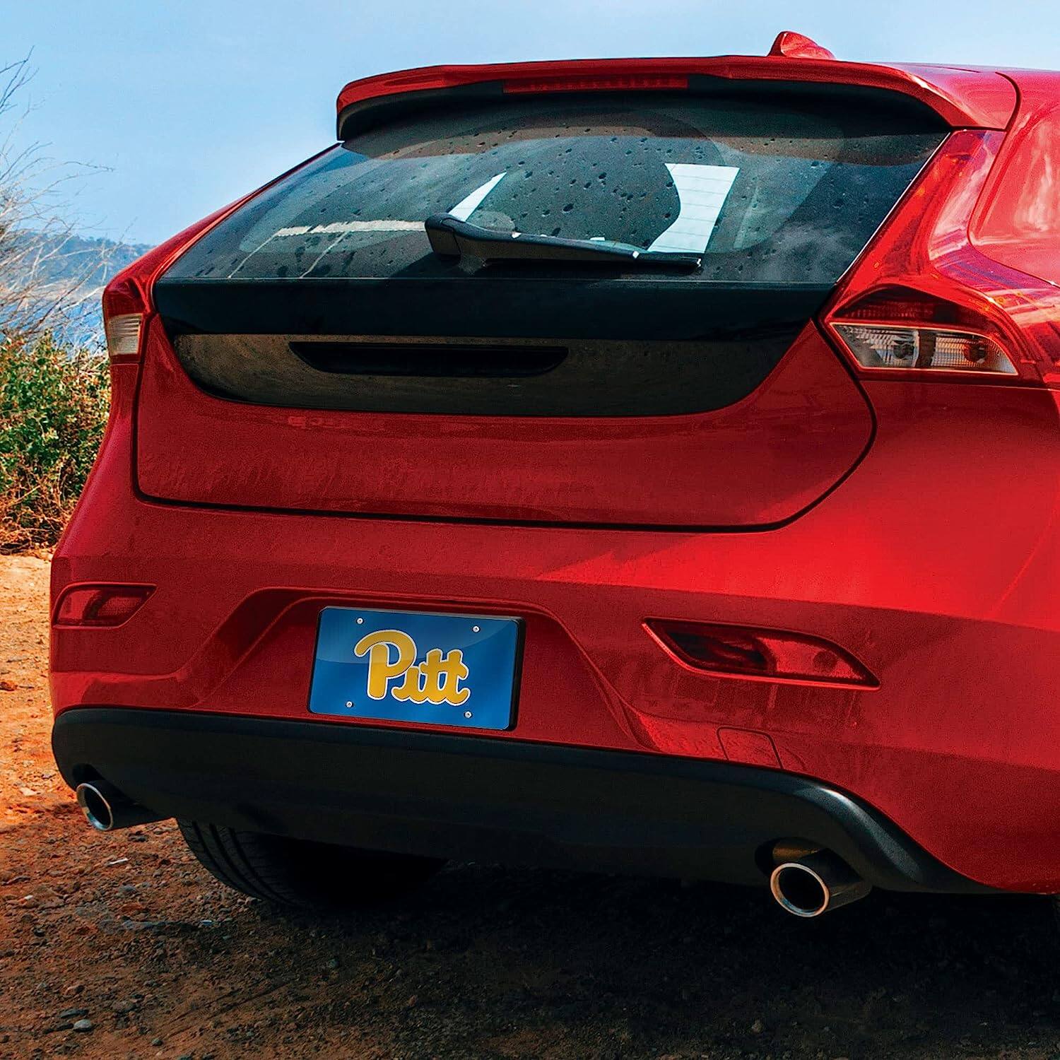 Alt View 1. Rico Industries - Pittsburgh PITT Panthers Mirrored Laser Cut License Plate Laser Tag - Multi.