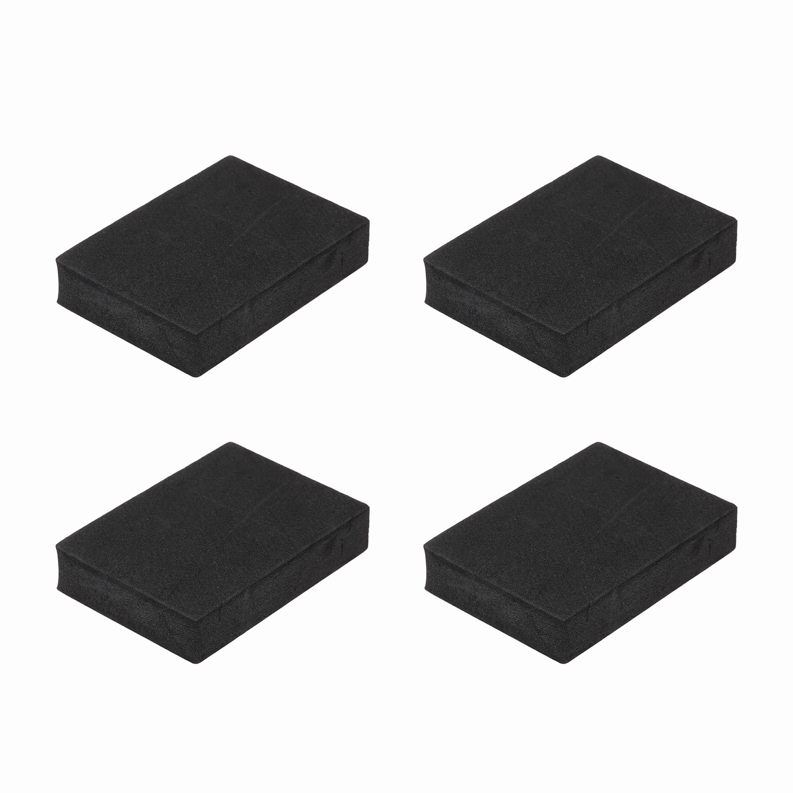 Unique Bargains - Single Sided Speaker Isolation Pads 70x50x15mm Square EVA Acoustic Foam Anti-Vibration Feet for Speaker Subwoofer, 4pcs - Black price history on PriceWatchPro