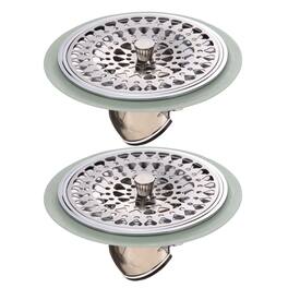 Unique Bargains - 2pcs Odor-Proof Shower Floor Drain, Stainless Steel Hair Catcher Backflow Preventer for Home Bathroom (Fit 1.25"-3") - Gray