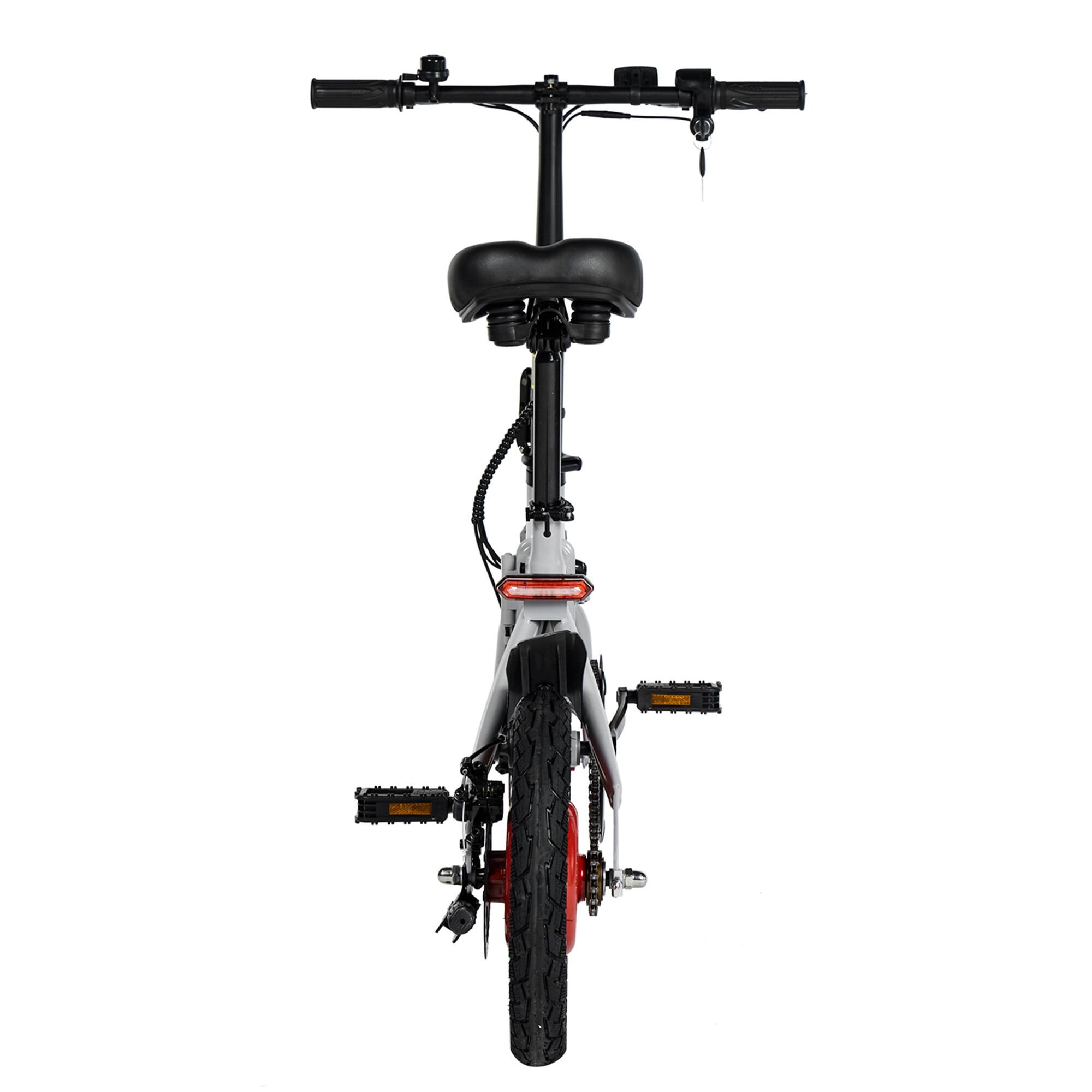 Back. GoPowerBike - GoPowerBike GoBlitz Compact Lightweight Foldable Adult Mini E-Bike | Silver - Silver.